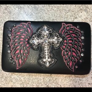 💖Black wallet w/Bling 💖